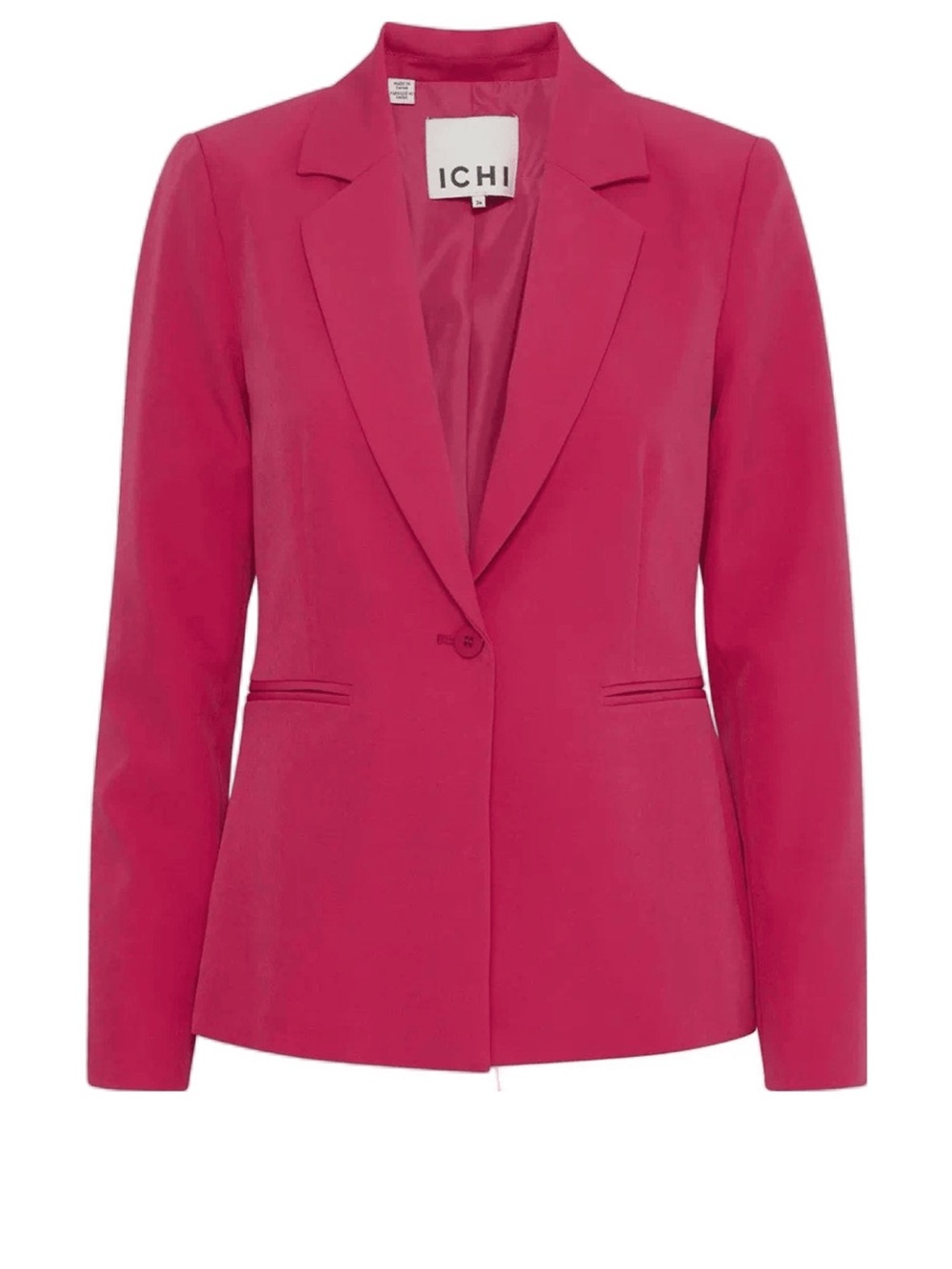 ICHI Magenta single button blazer